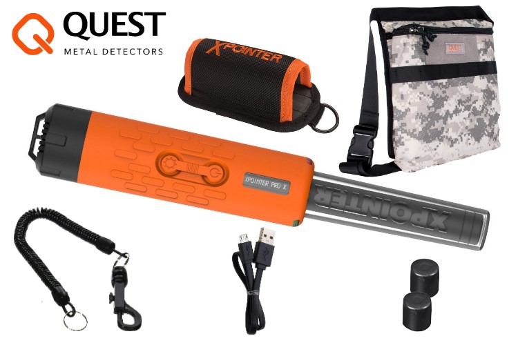 Quest Xpointer MAX Pinpointer mit Gratiszugabe Quest Fundtasche